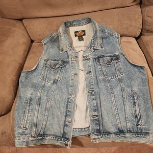Harley Davidson denim vest Xl